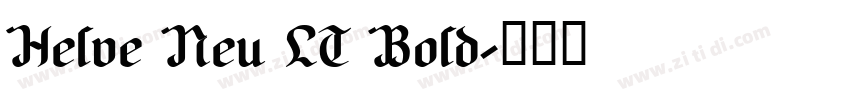Helve Neu LT Bold字体转换